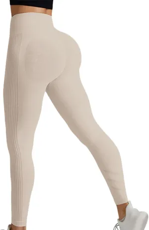 High Waist Yoga Pants for Women Seamless Workout Butt Lifting Leggings Summer Booty Scrunch Compression Gym Pants