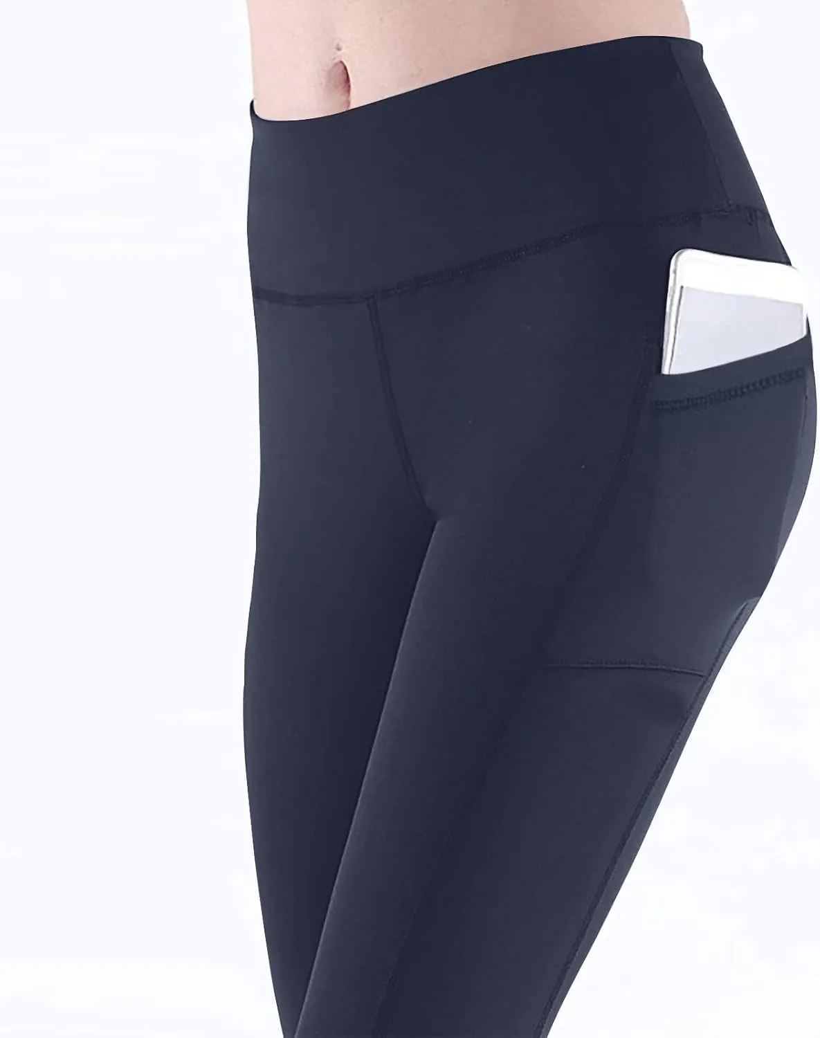 High Waisted Tummy Control Leggings, Women Athletic Pants,Workout Leggings with Pockets,Low Waisted Pants