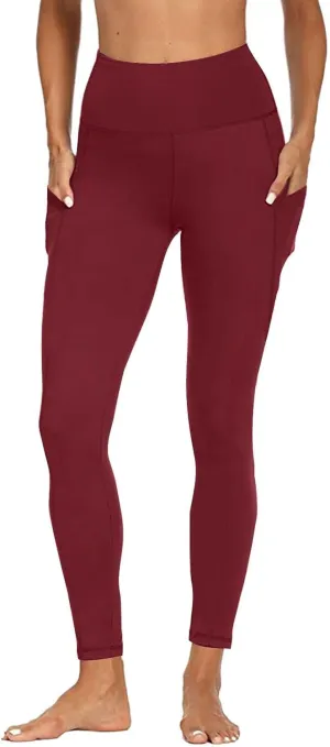 High Waisted Tummy Control Leggings, Women Athletic Pants,Workout Leggings with Pockets,Low Waisted Pants