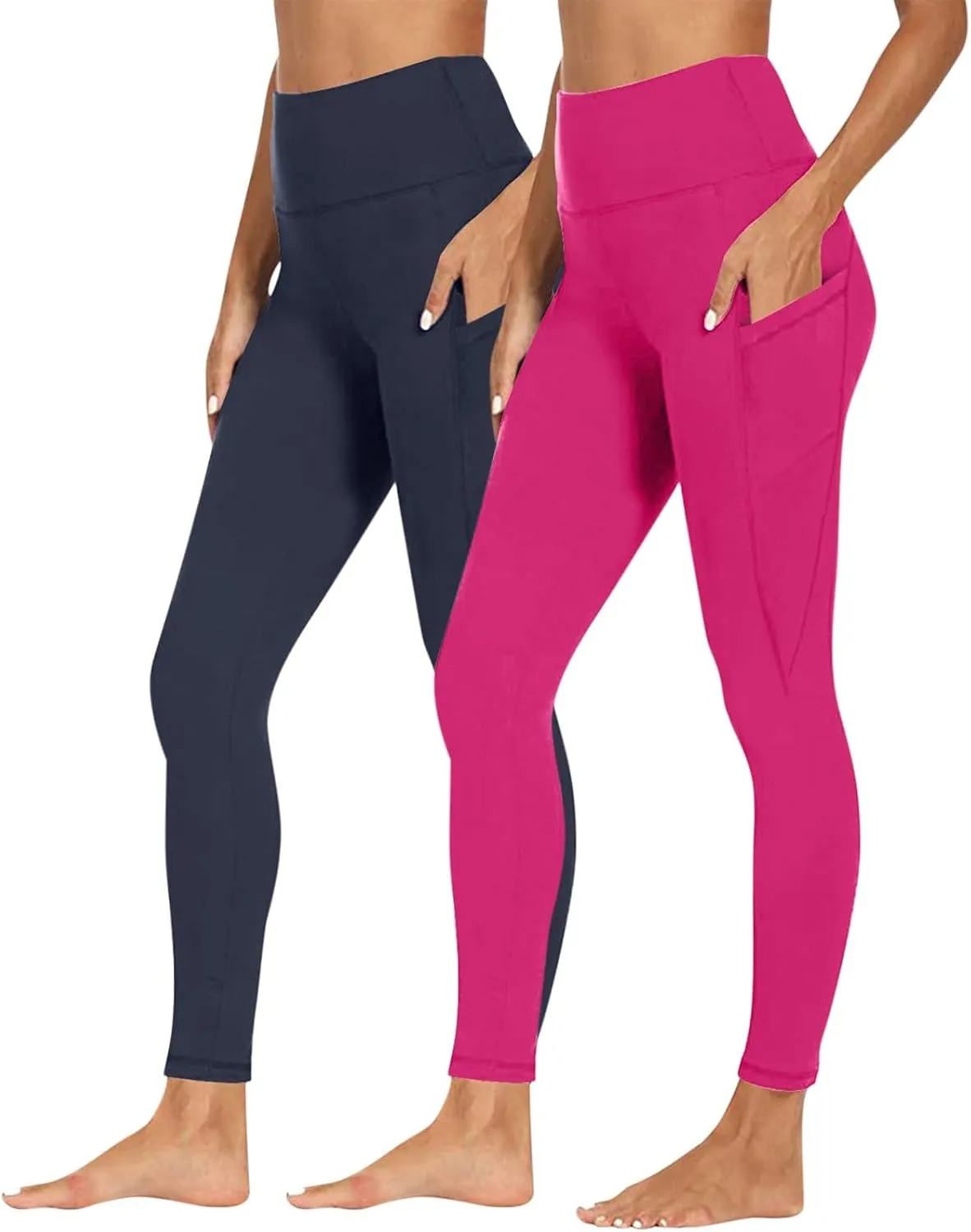 High Waisted Tummy Control Leggings, Women Athletic Pants,Workout Leggings with Pockets,Low Waisted Pants