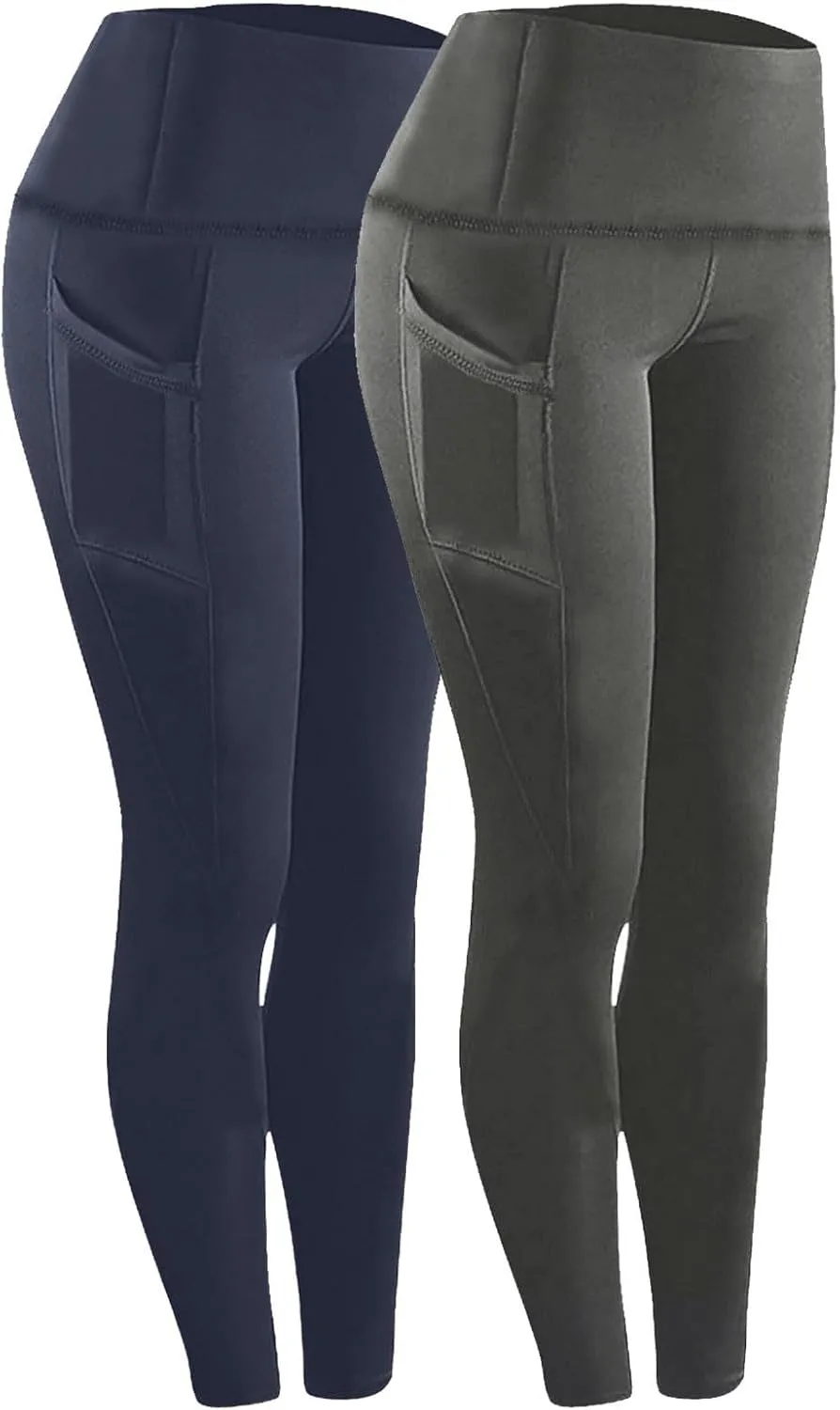 High Waisted Tummy Control Leggings, Women Athletic Pants,Workout Leggings with Pockets,Low Waisted Pants