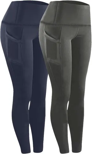 High Waisted Tummy Control Leggings, Women Athletic Pants,Workout Leggings with Pockets,Low Waisted Pants