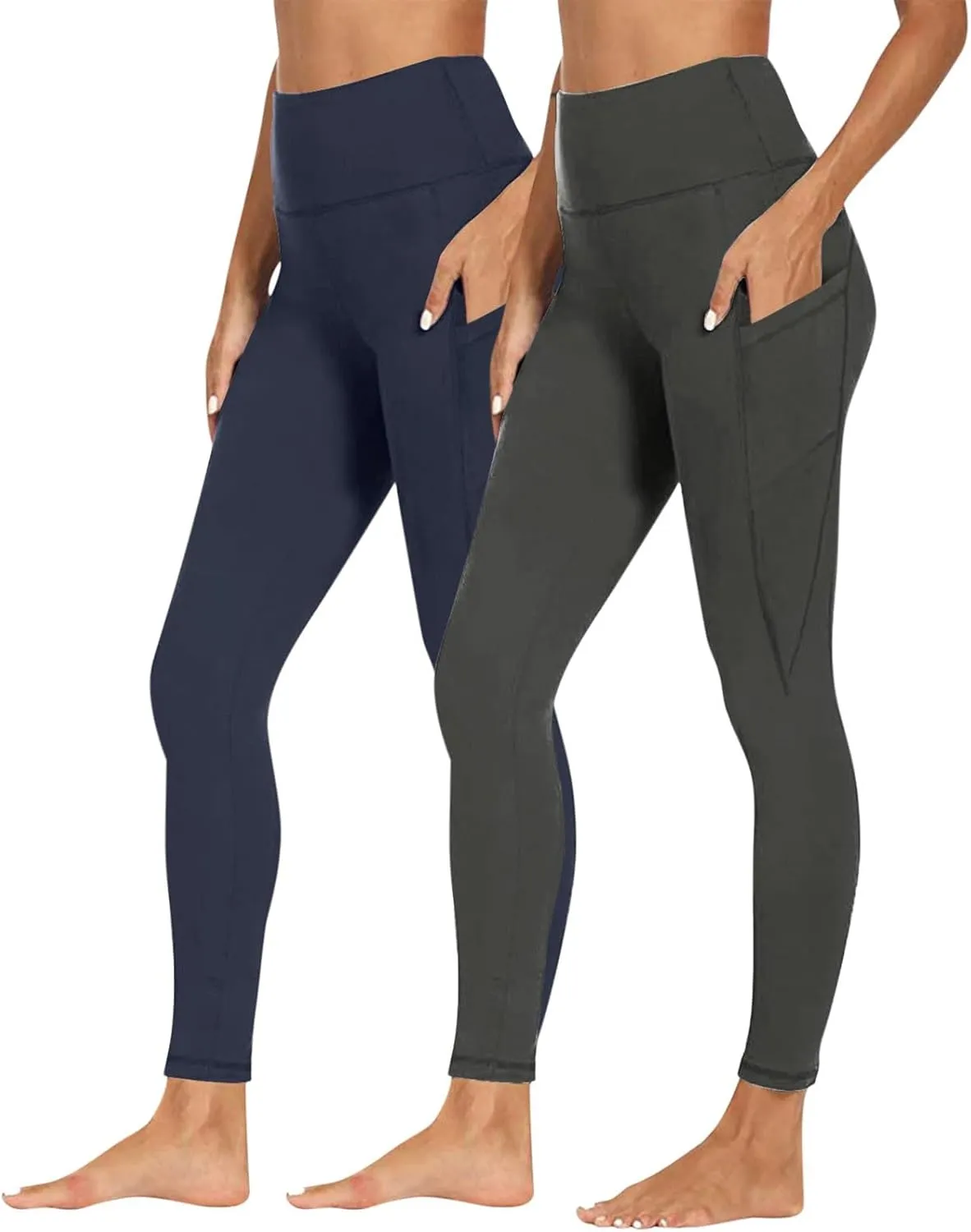 High Waisted Tummy Control Leggings, Women Athletic Pants,Workout Leggings with Pockets,Low Waisted Pants