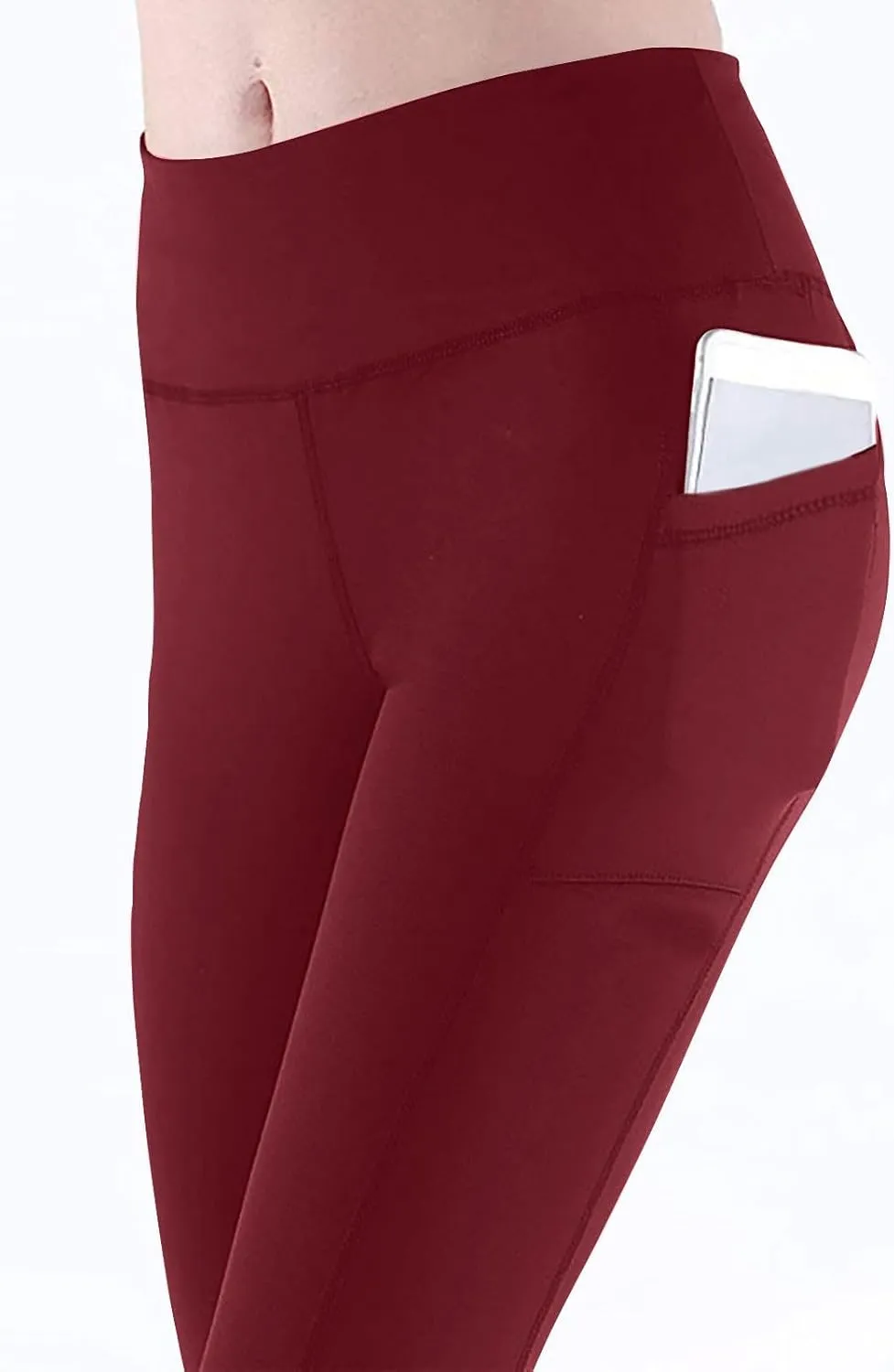High Waisted Tummy Control Leggings, Women Athletic Pants,Workout Leggings with Pockets,Low Waisted Pants