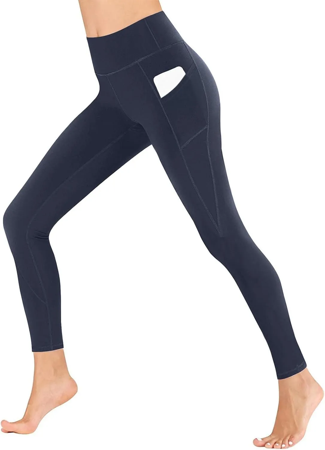 High Waisted Tummy Control Leggings, Women Athletic Pants,Workout Leggings with Pockets,Low Waisted Pants