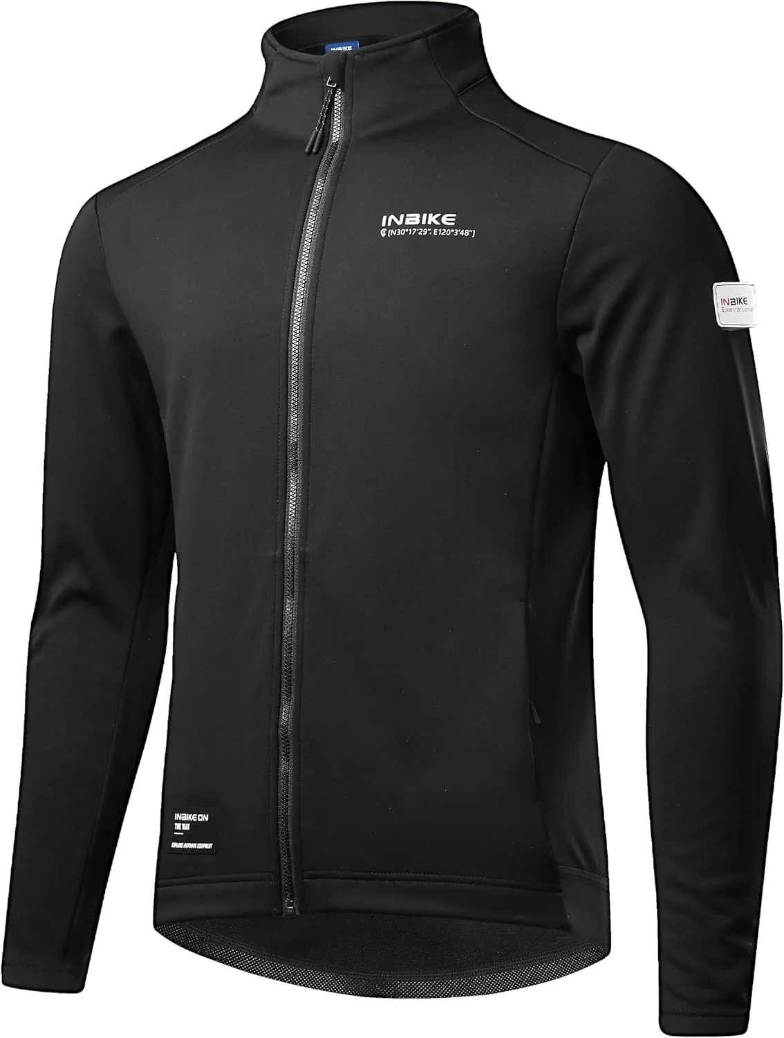 INBIKE Cycling Jackets for Men Women, Thermal Bike Jacket Windproof Breathable Reflective Softshell Windbreaker with Pockets