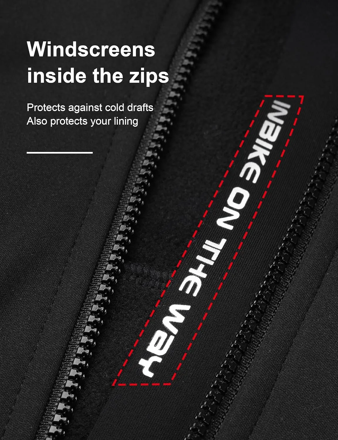 INBIKE Cycling Jackets for Men Women, Thermal Bike Jacket Windproof Breathable Reflective Softshell Windbreaker with Pockets
