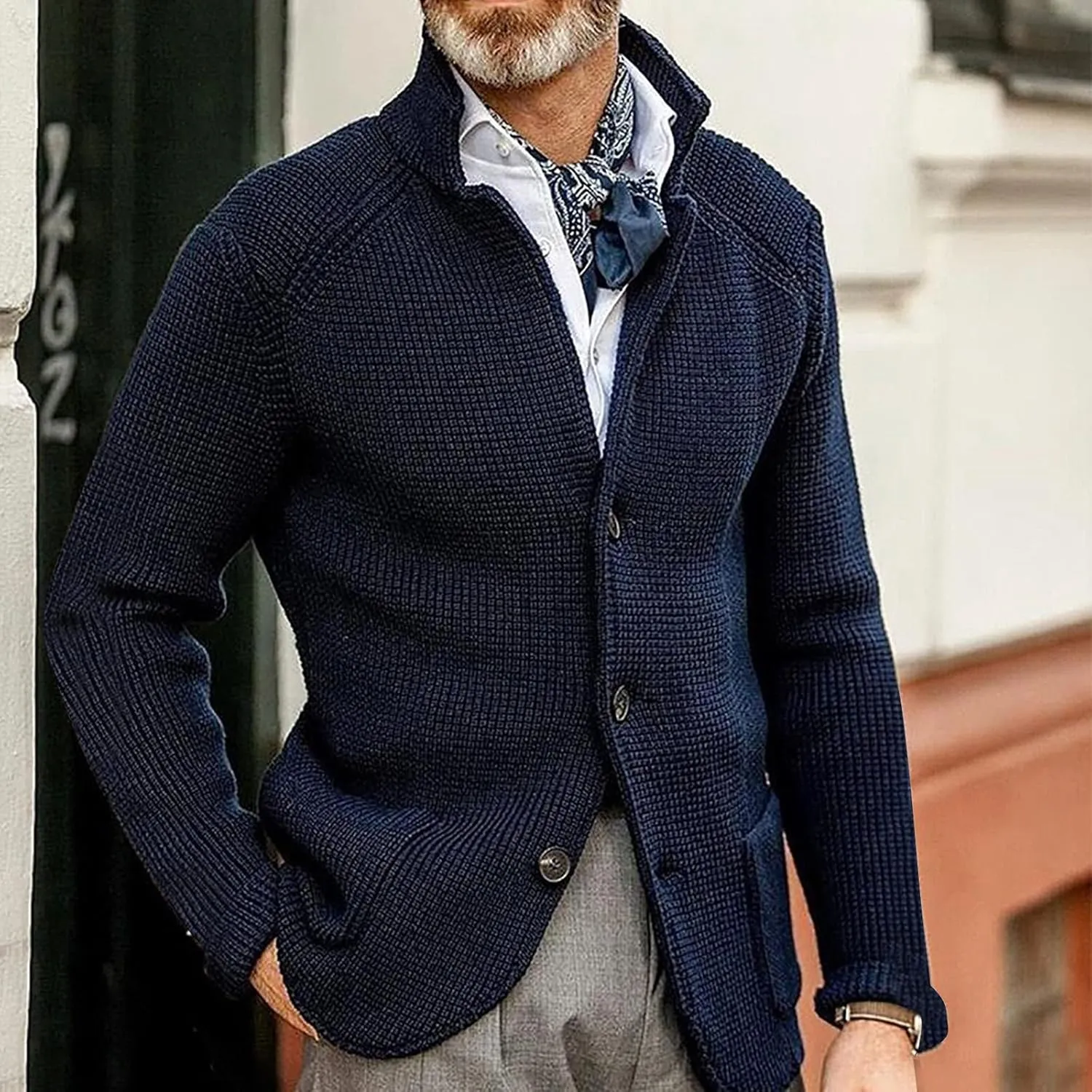 Jackets for Men and Winter Men's Fashion Loose Cardigan Warm Lapel Hooded Jacket Sweater Waterproof Jackets