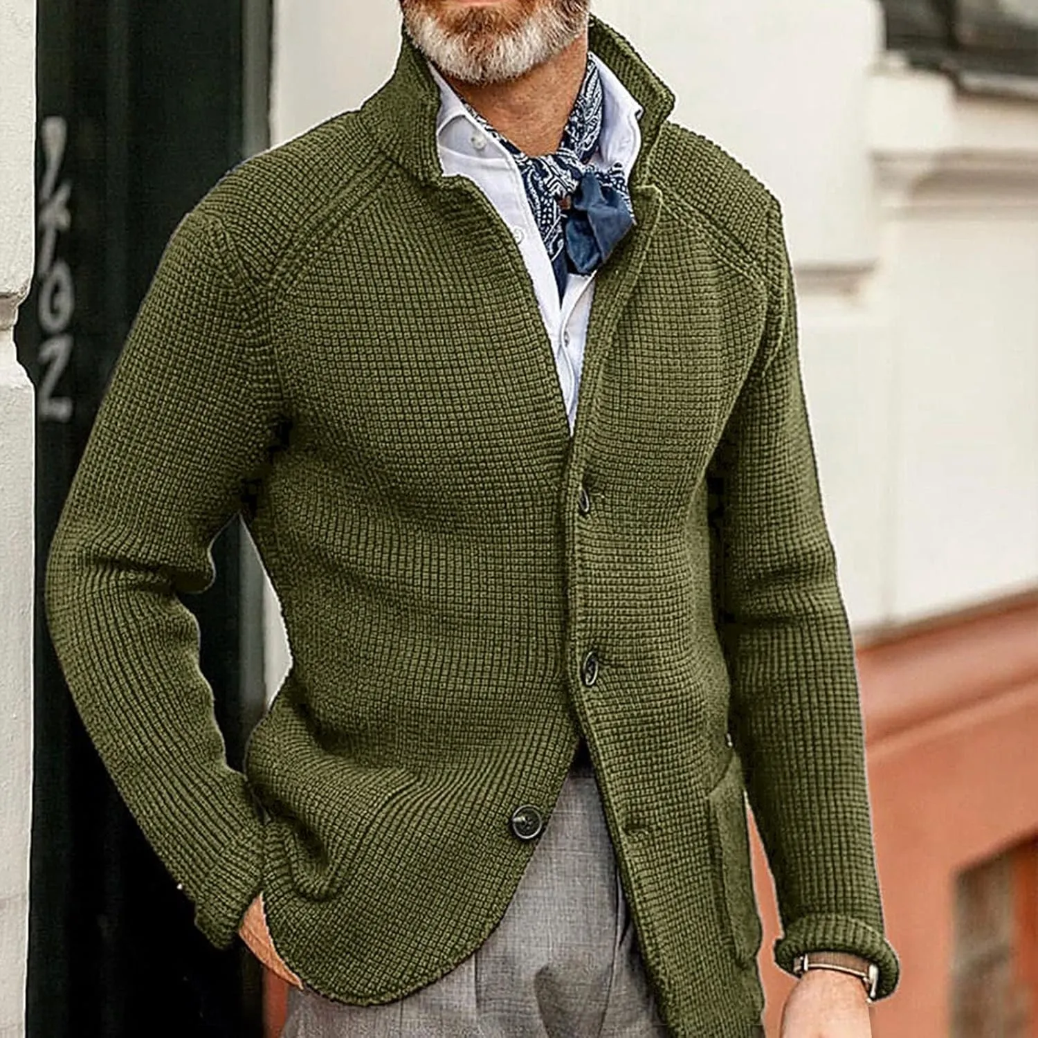 Jackets for Men and Winter Men's Fashion Loose Cardigan Warm Lapel Hooded Jacket Sweater Waterproof Jackets