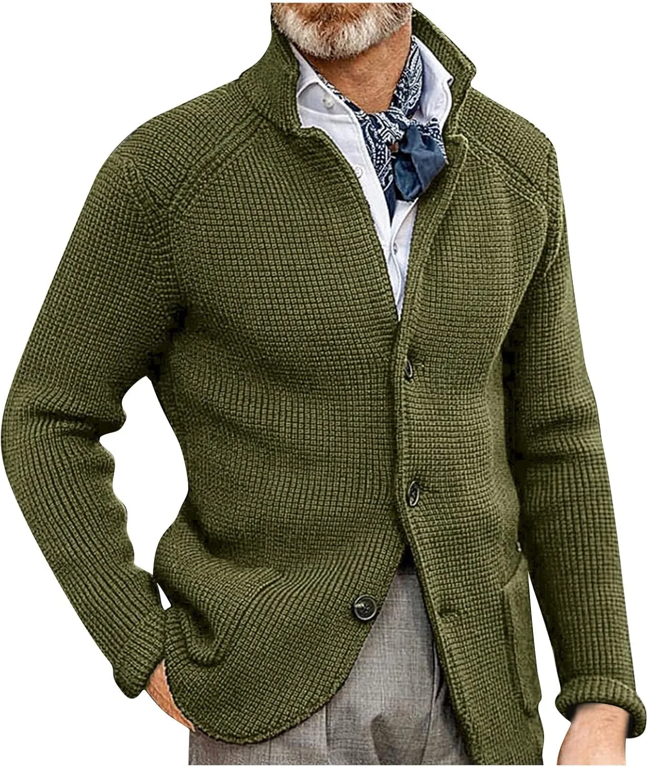 Jackets for Men and Winter Men's Fashion Loose Cardigan Warm Lapel Hooded Jacket Sweater Waterproof Jackets
