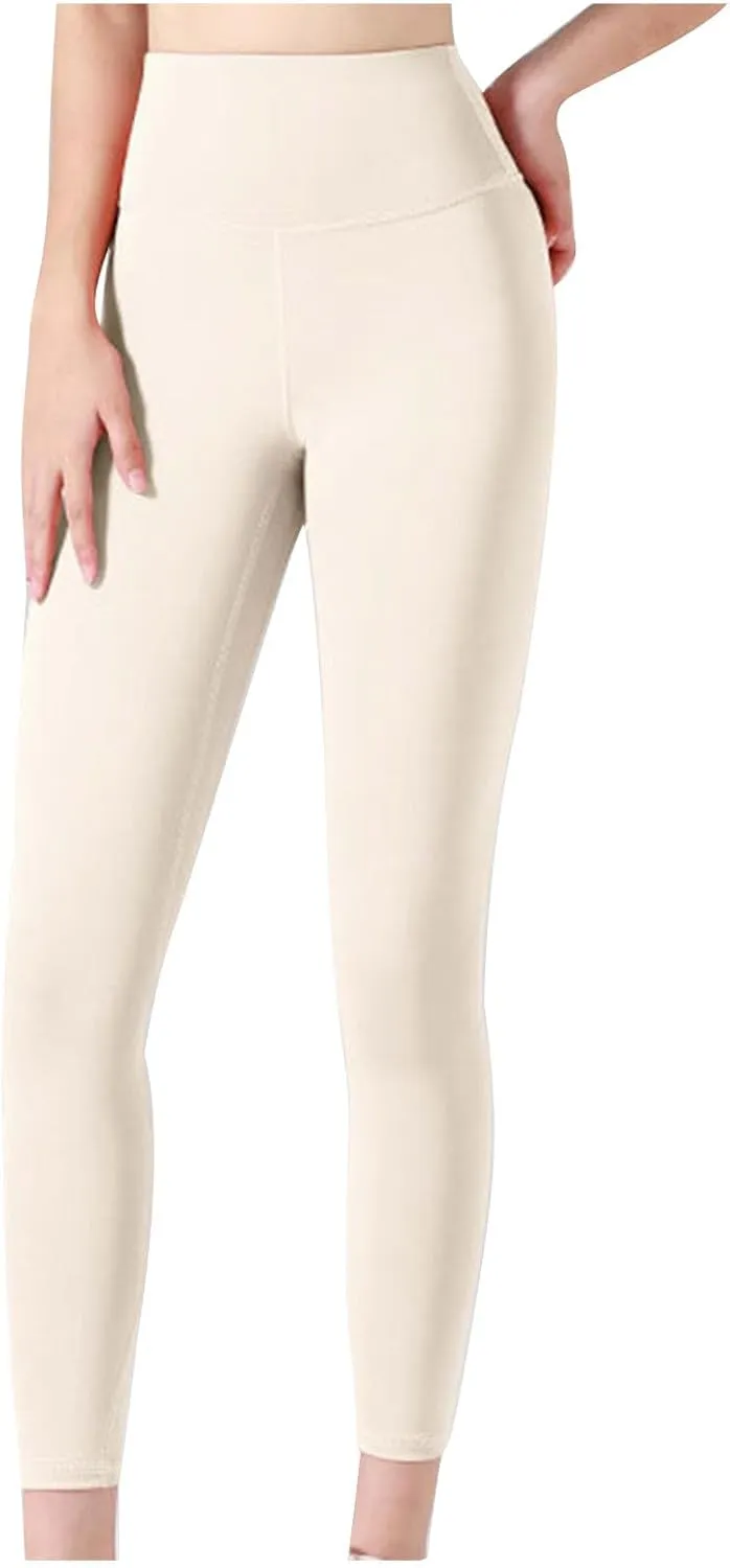 JIEMUXIU Yoga Leggings for Women High Waist Tummy Control Workout Leggings Gym Pants Athletic Sweatpants Sports Clothes