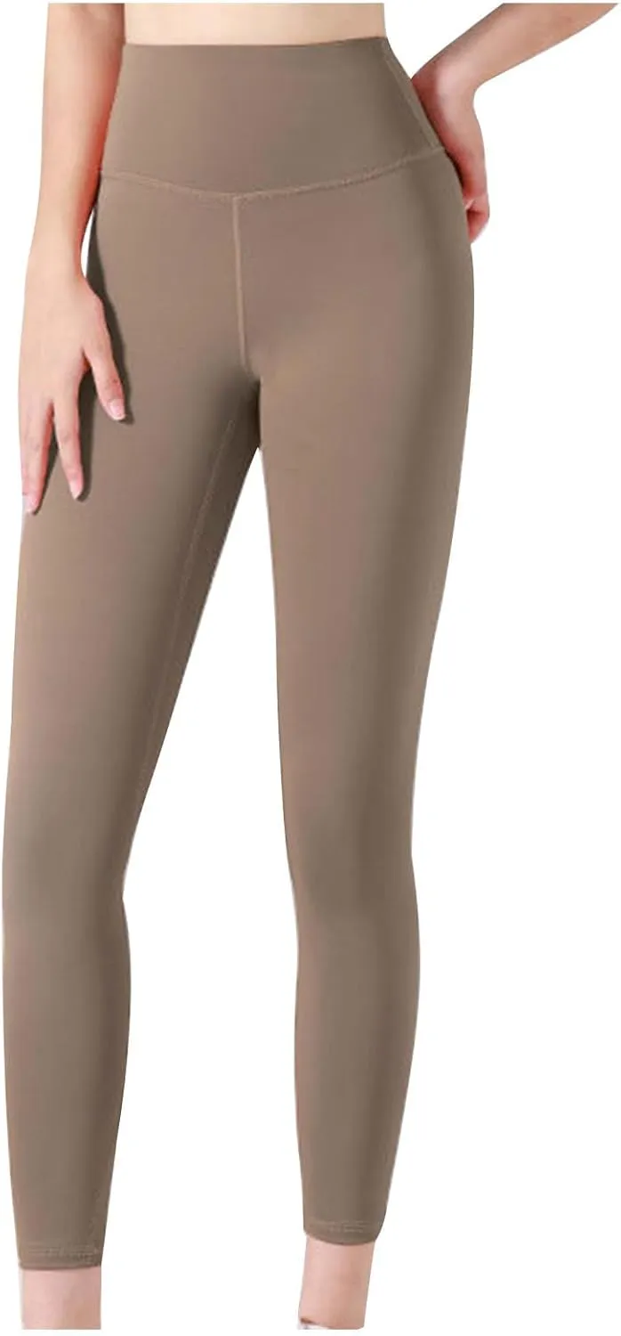 JIEMUXIU Yoga Leggings for Women High Waist Tummy Control Workout Leggings Gym Pants Athletic Sweatpants Sports Clothes