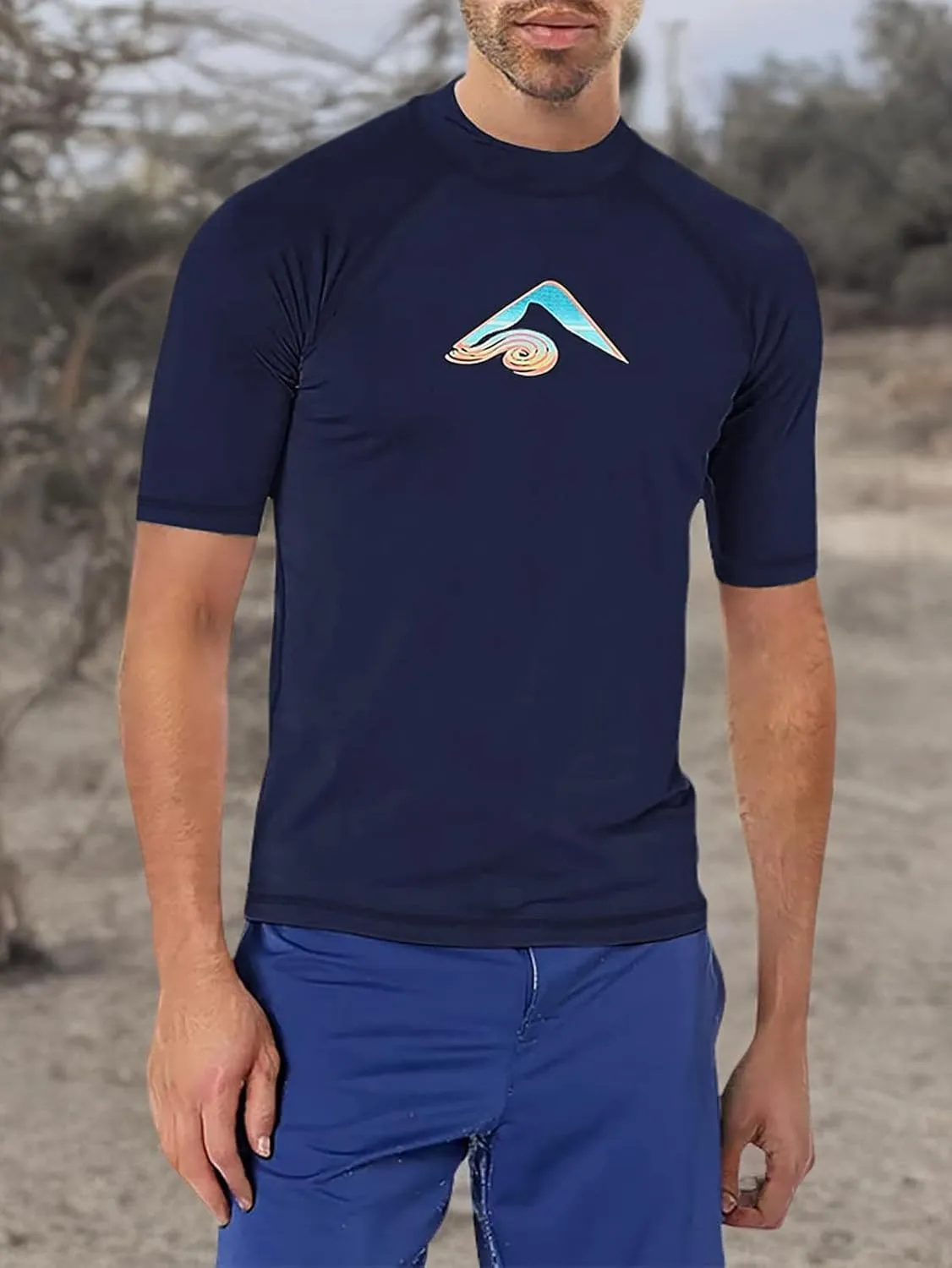 Kanu Surf Mercury Rashguard for Men UPF 50  Sun Protection Swim Shirts Rash Guard for Men