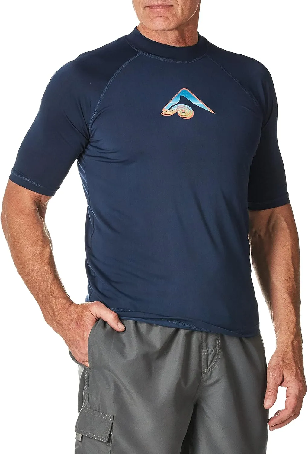 Kanu Surf Mercury Rashguard for Men UPF 50  Sun Protection Swim Shirts Rash Guard for Men