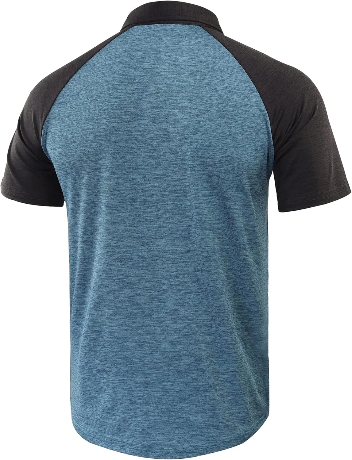 KNQR Mens Performance Lightweight Soft Quick Dry Athletic Workout Running Hiking Golf Polo T Shirts