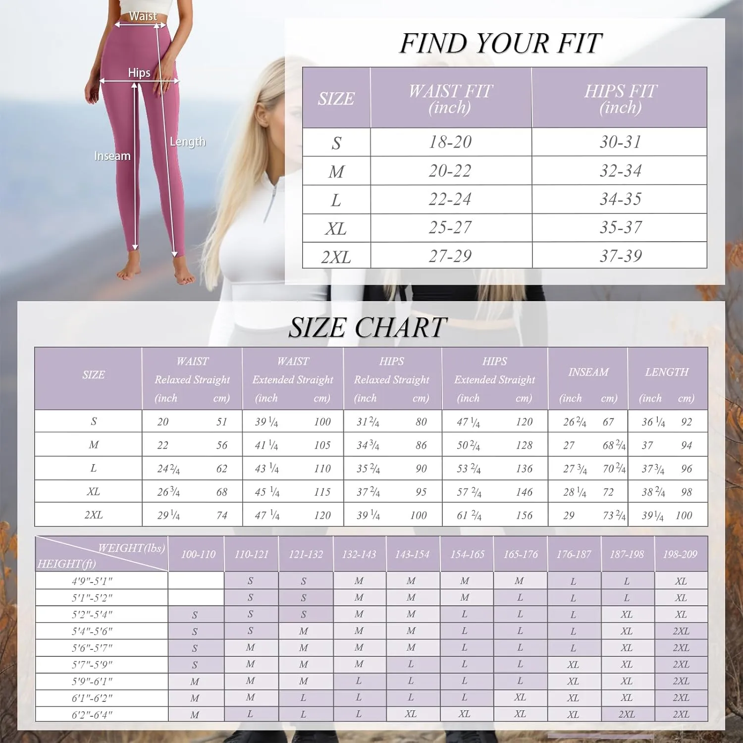 KOWSPORT Womens Yoga Pants High Waisted Yoga Legging with Pockets Tummy Control Workout Leggings Gym Pants