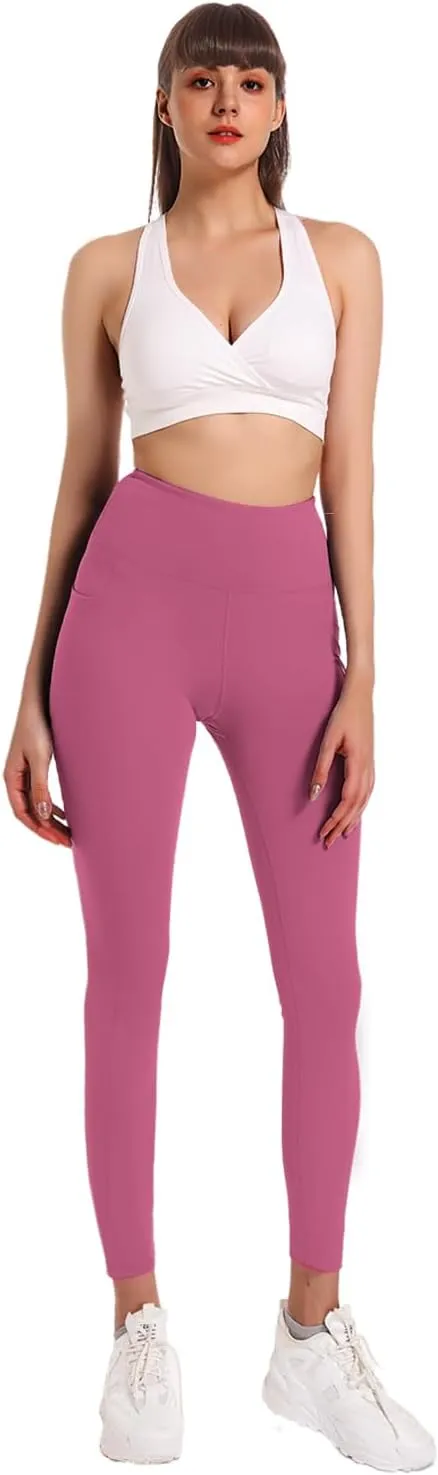 KOWSPORT Womens Yoga Pants High Waisted Yoga Legging with Pockets Tummy Control Workout Leggings Gym Pants