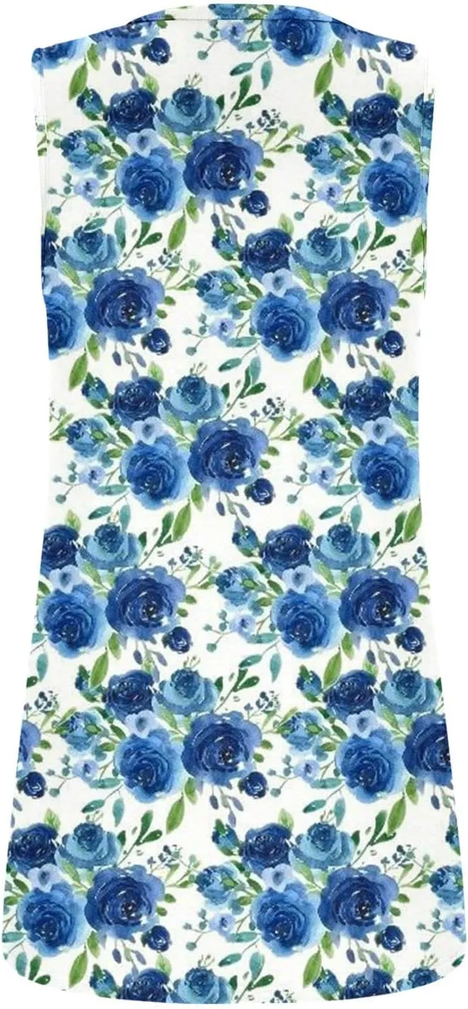 Lastesso Women's Tank Tops Fashion Retro Flower Print Smocked Front Shirts Casual Square Neck Sleeveless Tops Summer Tanks