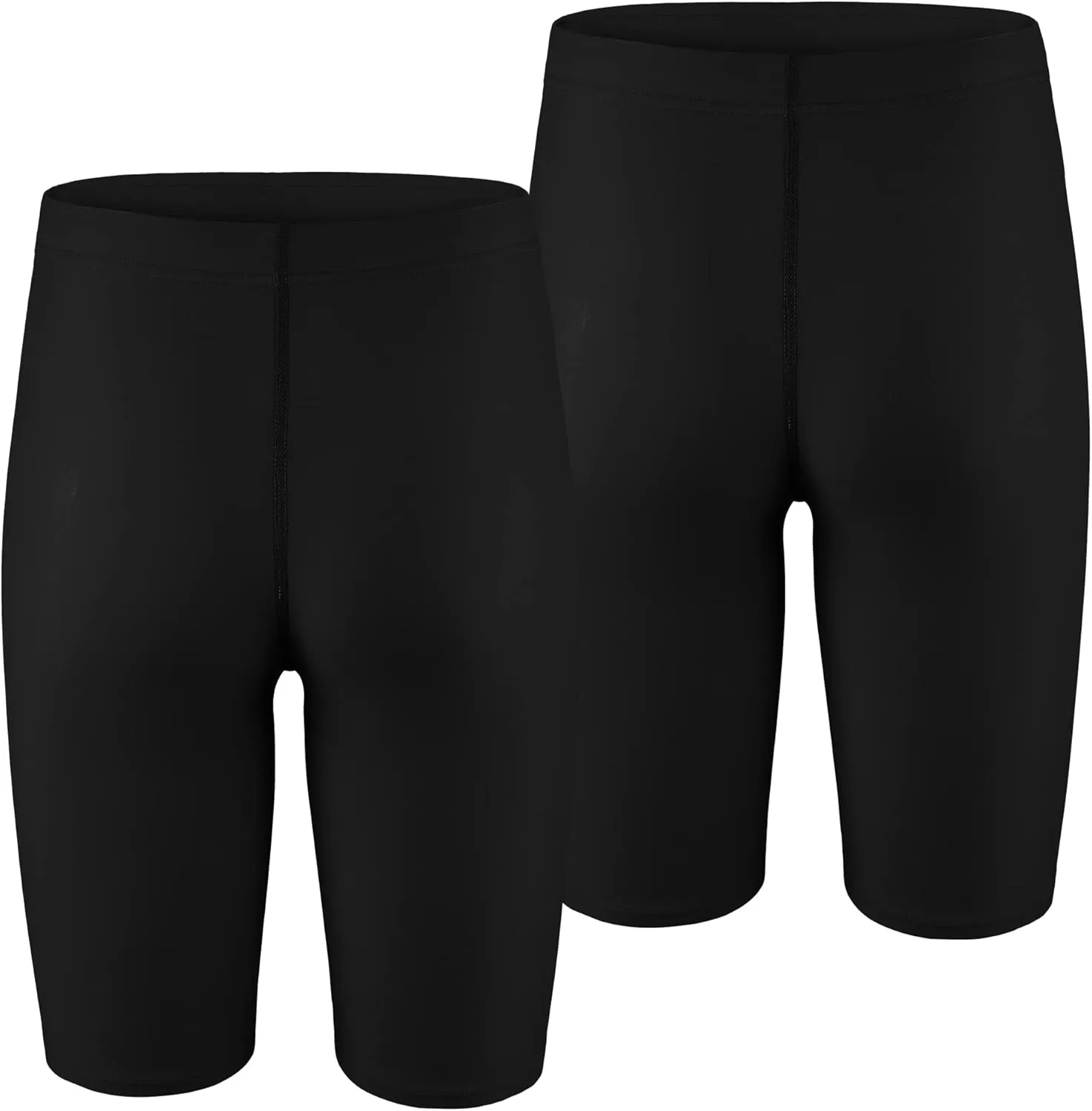 LEAO Youth Boys Swim Jammers Solid Swimsuit UPF 50  Sun Pretection Quick Dry Athletic Swimming Shorts