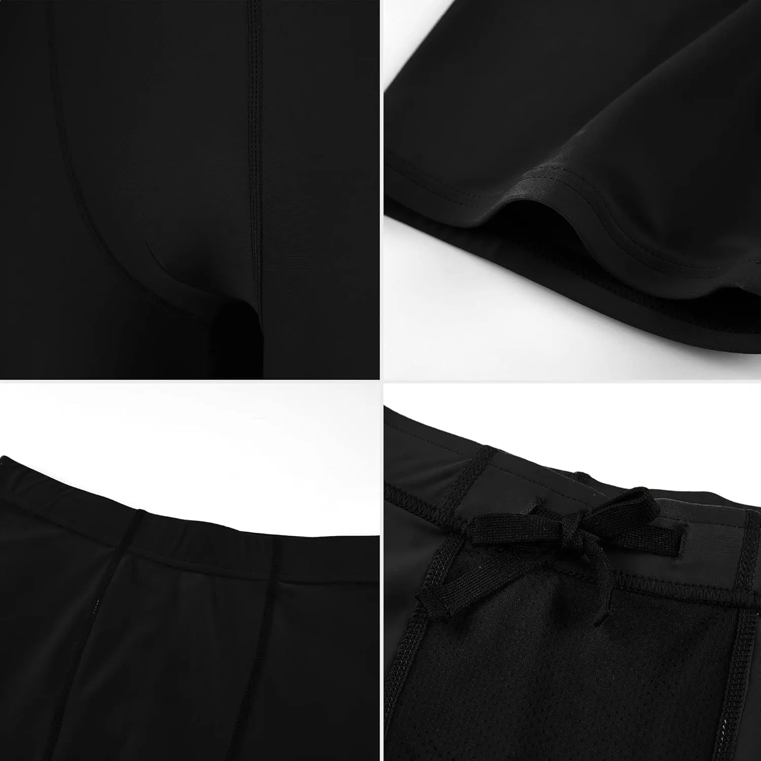 LEAO Youth Boys Swim Jammers Solid Swimsuit UPF 50  Sun Pretection Quick Dry Athletic Swimming Shorts