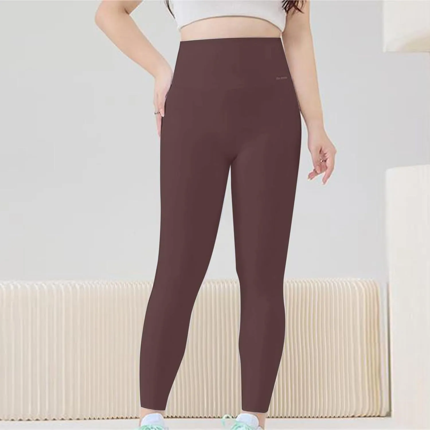 Leggings for Women,High Waist Yoga Pants Women Solid Color Tummy Control Stretchy Pants for Pilates Exercise