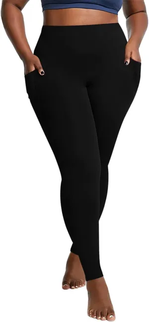 Leggings with Tummy Control for Women, Elastic Pants for Women,Plus Size Brown Leggings,Workout Leggings