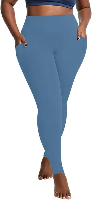 Leggings with Tummy Control for Women, Elastic Pants for Women,Plus Size Brown Leggings,Workout Leggings