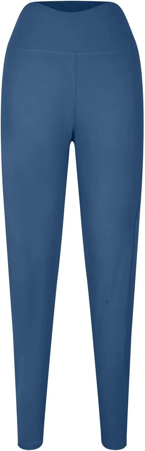 Leggings with Tummy Control for Women, Elastic Pants for Women,Plus Size Brown Leggings,Workout Leggings