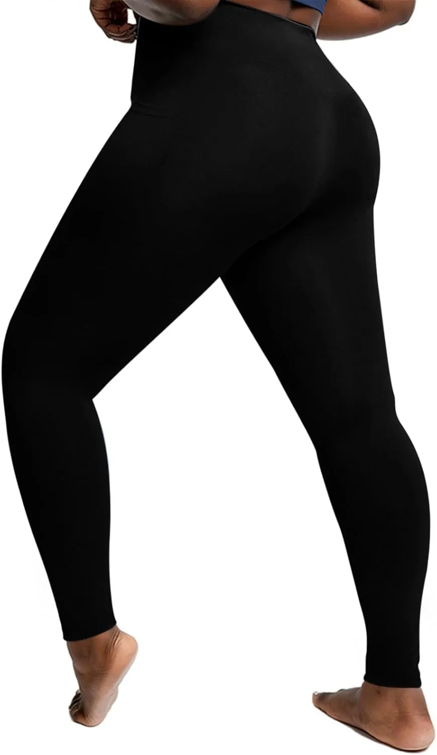 Leggings with Tummy Control for Women, Elastic Pants for Women,Plus Size Brown Leggings,Workout Leggings