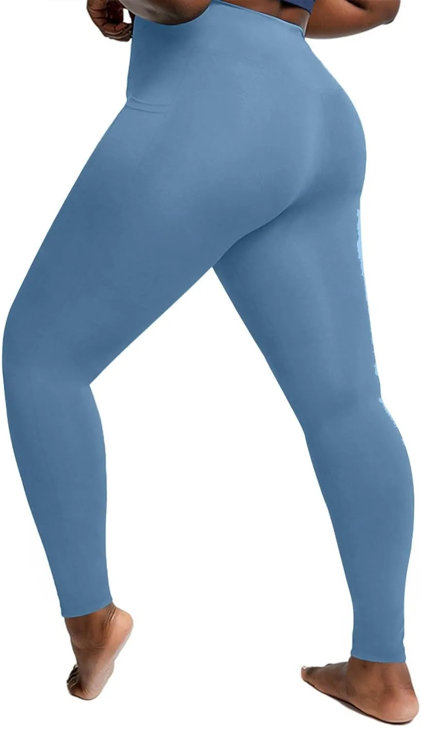 Leggings with Tummy Control for Women, Elastic Pants for Women,Plus Size Brown Leggings,Workout Leggings