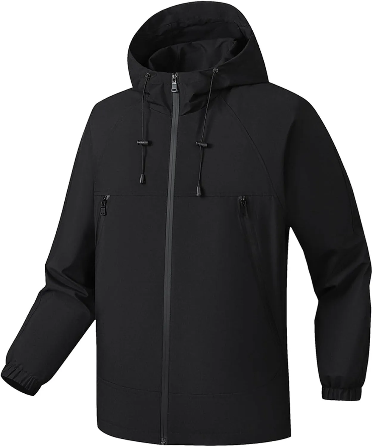 Lightweight Windbreakers for Running Men 2025 Spring Outerwear Windproof Packable Water-Resistan Hooded for Hiking, Travel