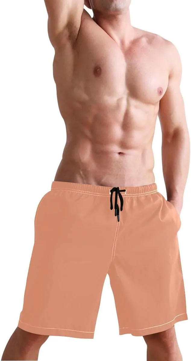 Lilac Short Swim Trunks Men Quick Dry Boardshorts for Men, Mens Swimming Shorts with Mesh Liner