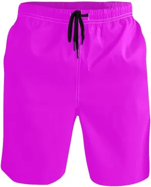 Lilac Short Swim Trunks Men Quick Dry Boardshorts for Men, Mens Swimming Shorts with Mesh Liner