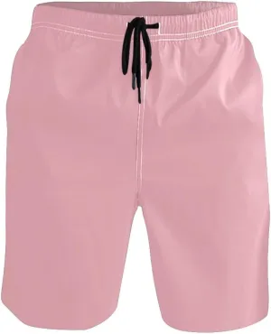 Lilac Short Swim Trunks Men Quick Dry Boardshorts for Men, Mens Swimming Shorts with Mesh Liner