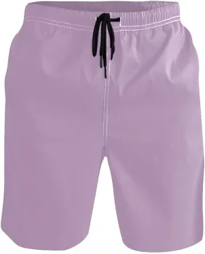 Lilac Short Swim Trunks Men Quick Dry Boardshorts for Men, Mens Swimming Shorts with Mesh Liner