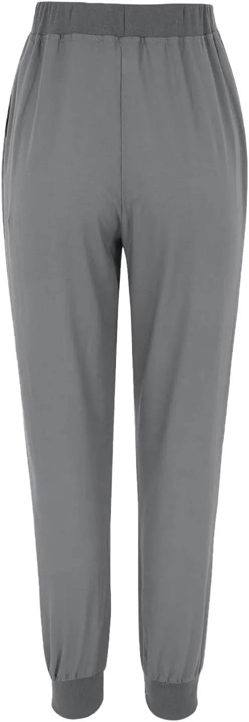 Linen Pants Women Summer Drawstring Elastic Waist Cotton Linen Tapered Leg Petite Pants Jogger Casual Palazzo Trousers