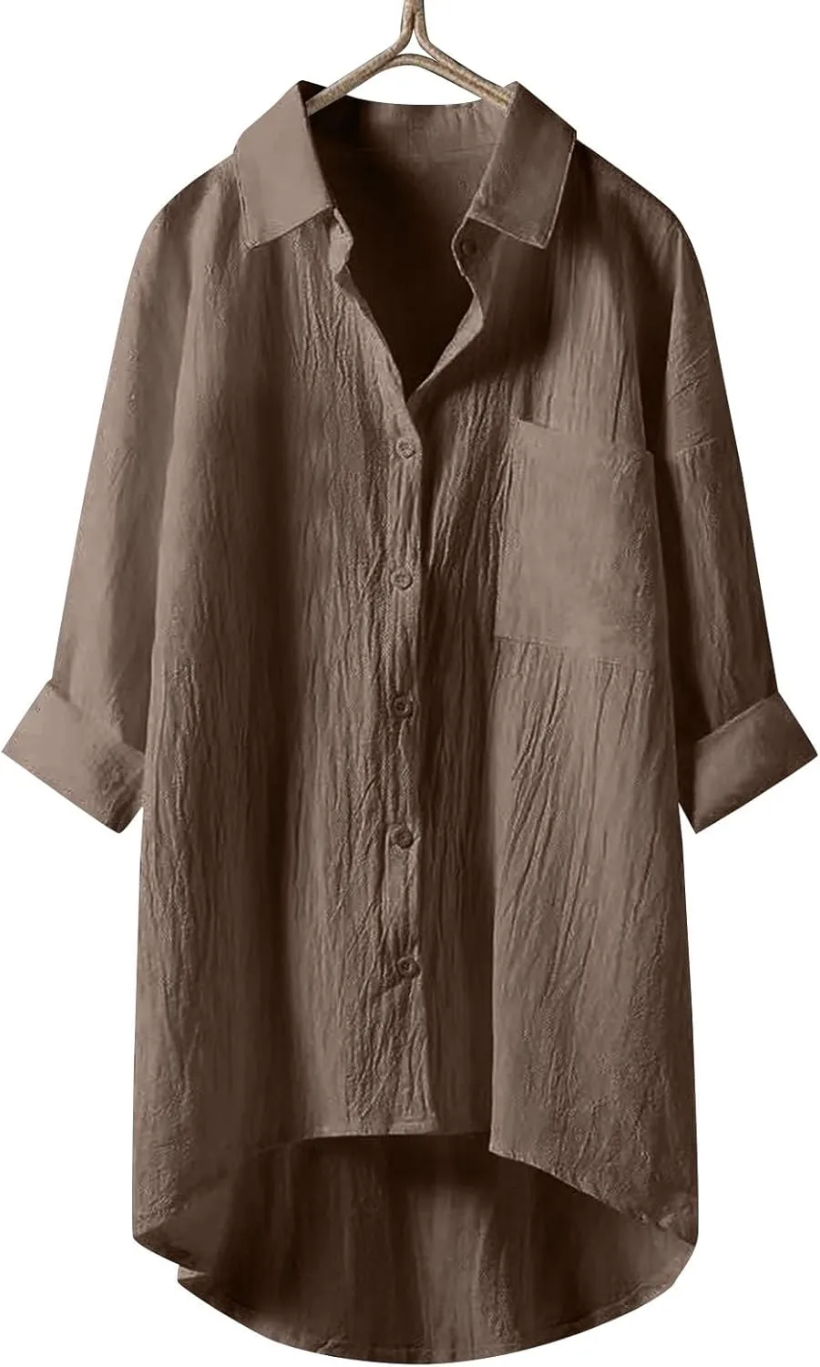 Linen Shirt for Women Breathable Tops Loose Crewneck Tops Womens Daily T Shirts Summer Shirts for Women 2025
