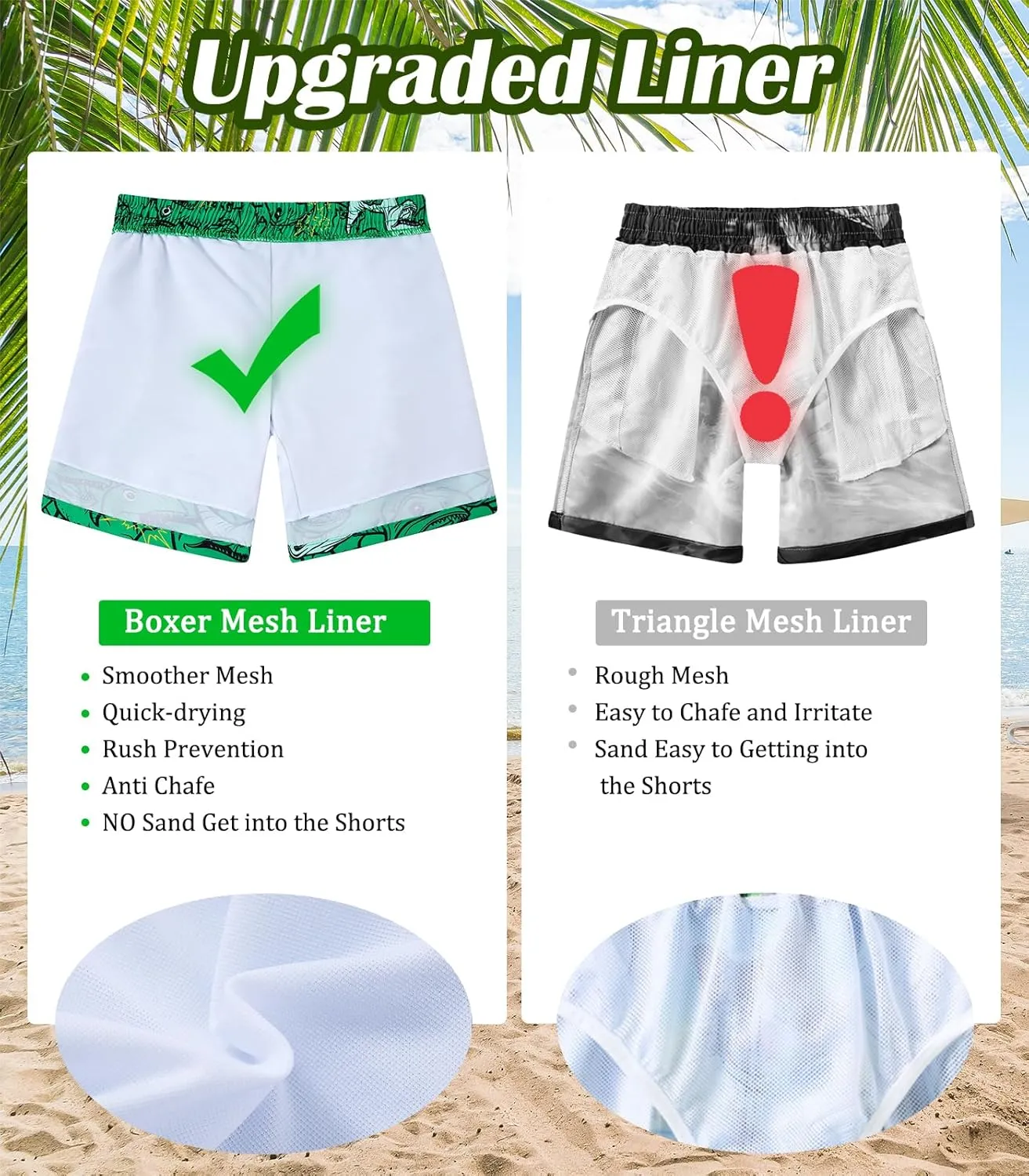 Little Boys Swim Trunks with Boxer Mesh Liner Swim Shorts Kids Quick Dry Bathing Suit Swimwear 4-12T