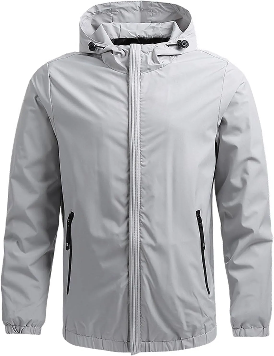 Lmdudan Mens Hooded Zipper Rain Jacket Ladies Lightweight Windbreaker Waterproof Jackets 2023 Fall Winter Warm Coats Tops