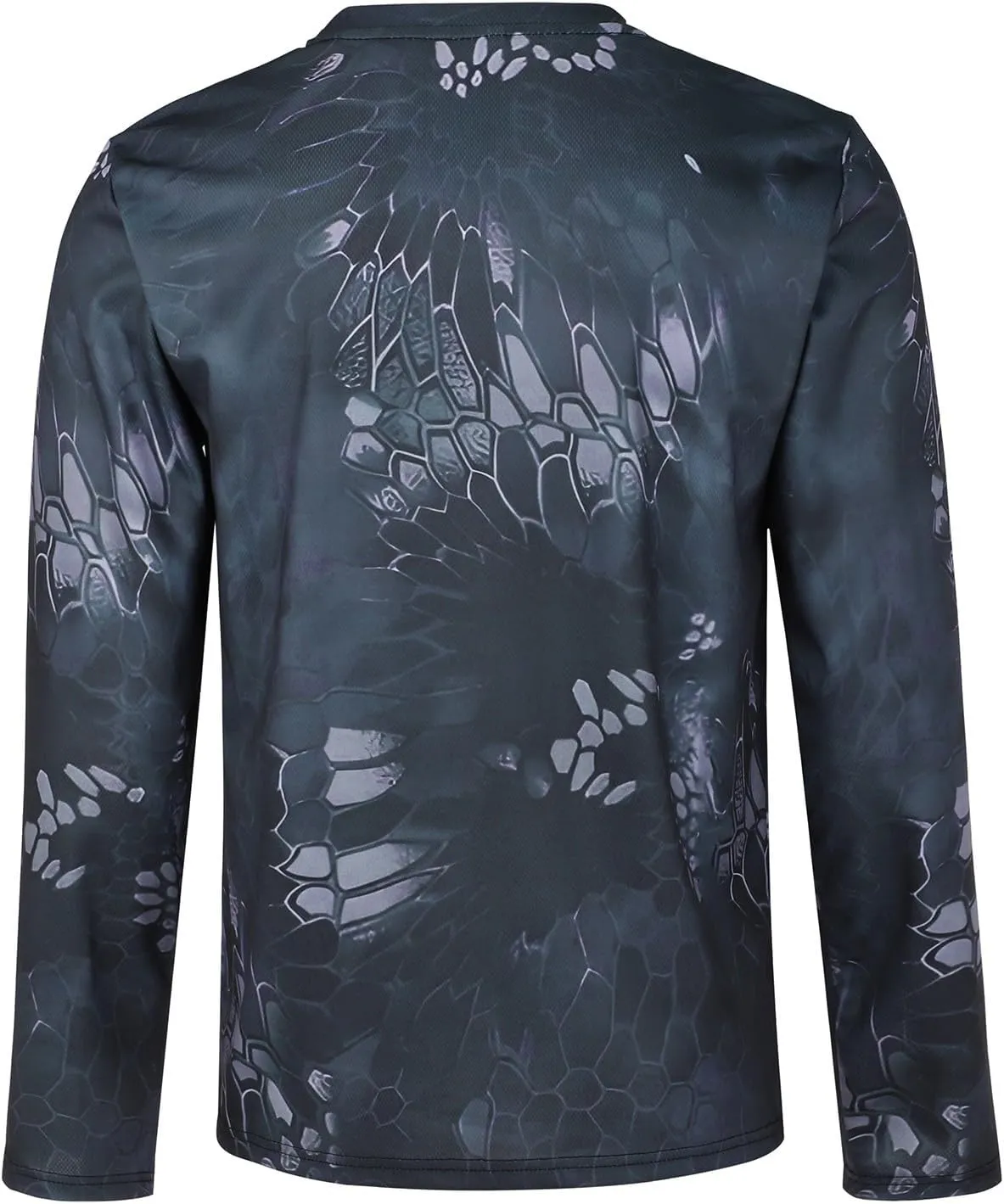 Long Sleeve Camo Hunting Shirts for Men Vintage Military Athletic Compression Shirt Workout Running Hiking Training Tee Tops