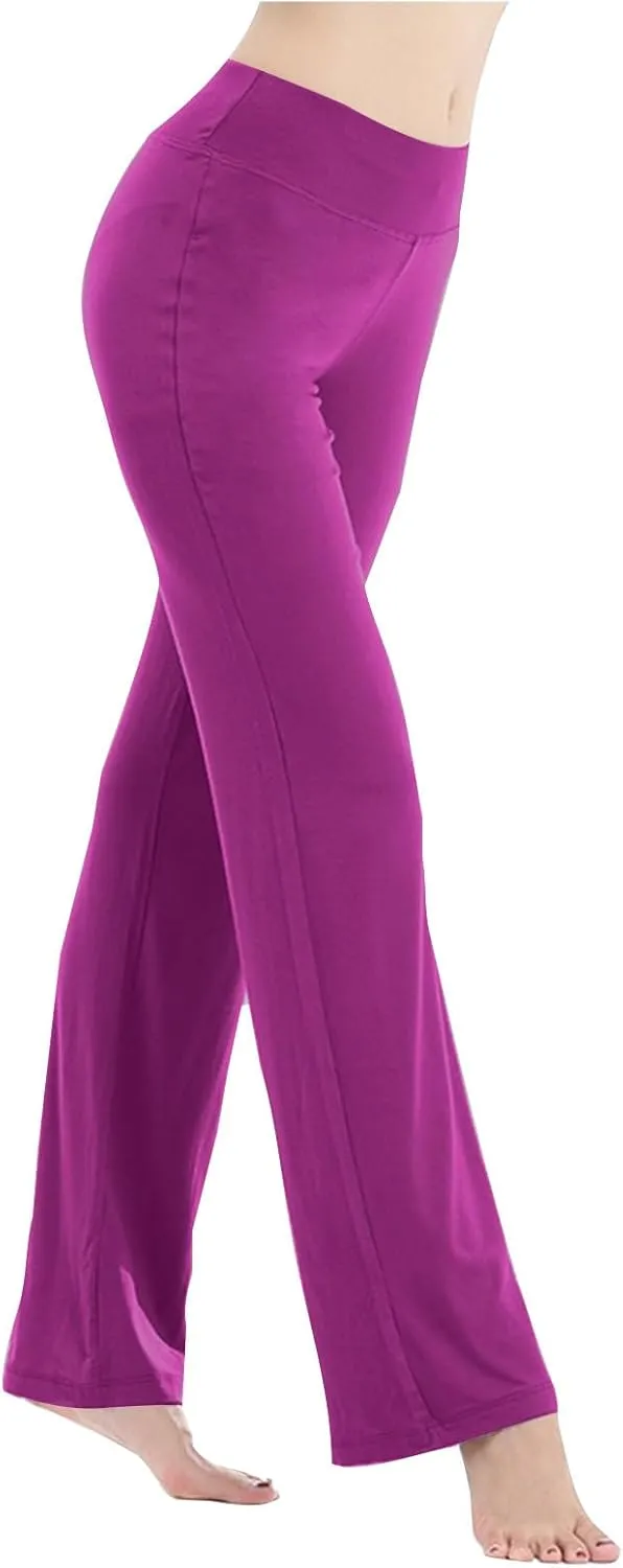 Lounge Pants Womens Straight Leg Butt Lift Trousers Soft Comfortable Yoga Gym Pants Tummy Control Workout Dance Pants