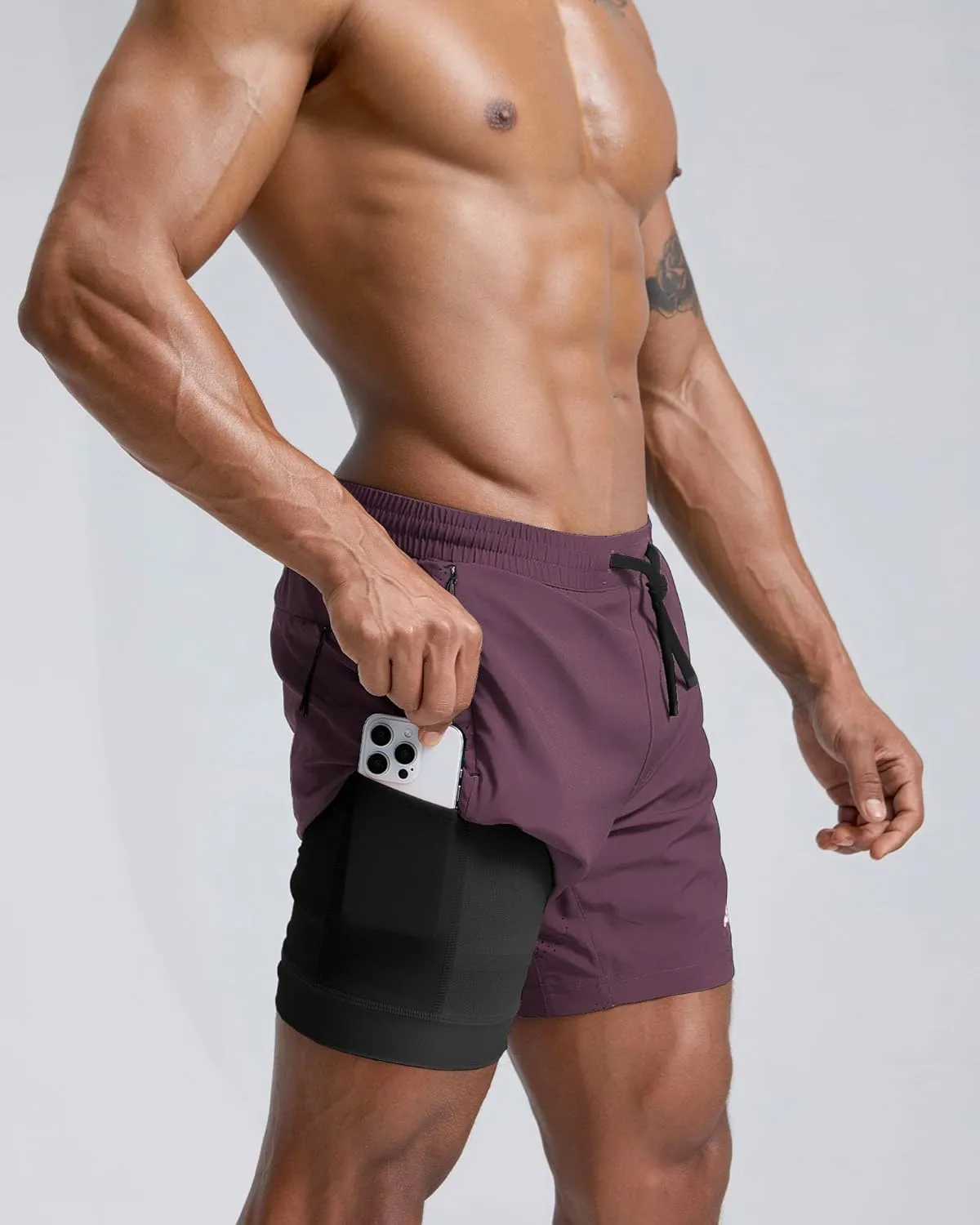 maamgic Men's Athletic Running Shorts with Liner Ultra Lightweight Workout Shorts 5"/ 7"