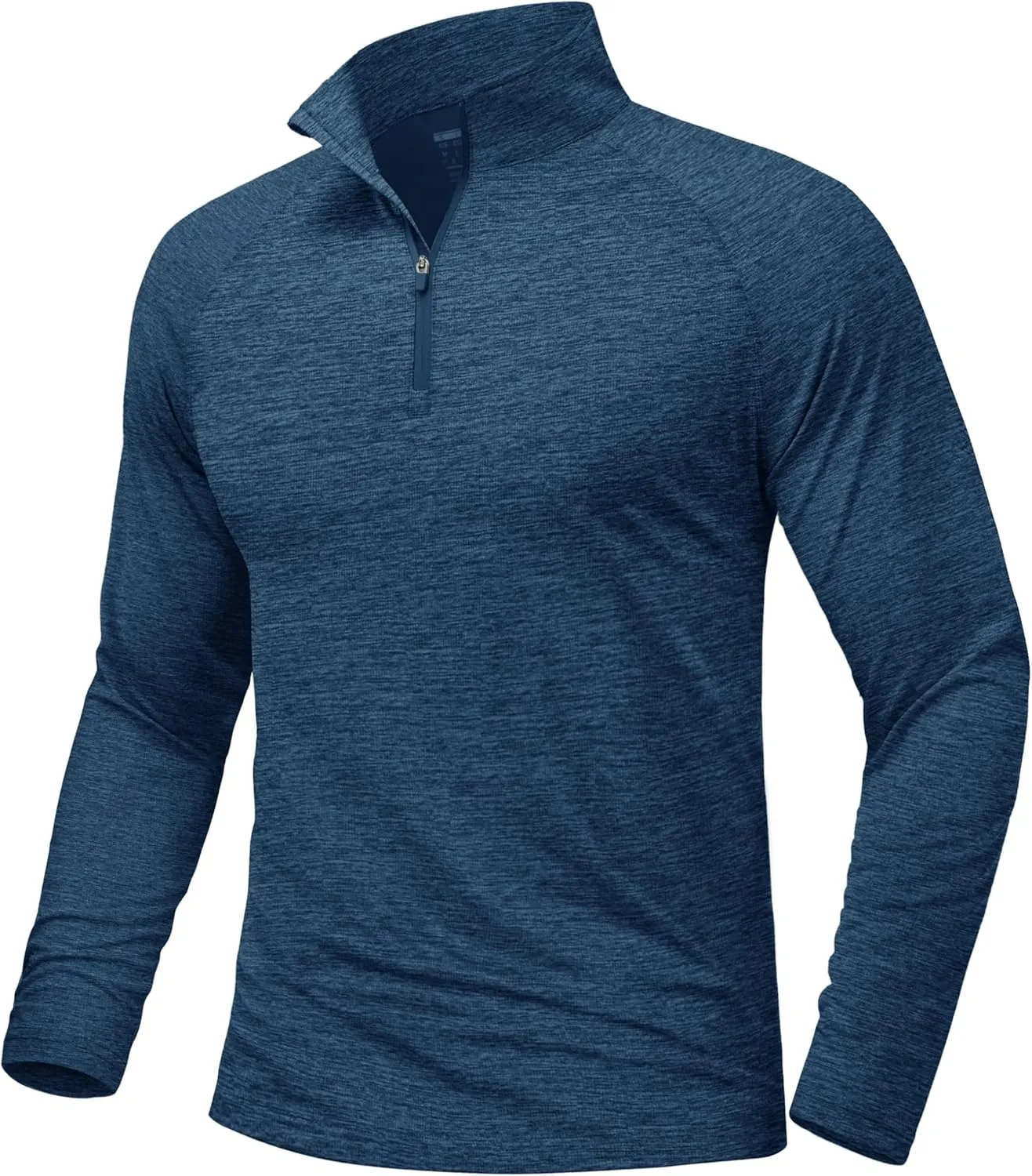 MAGCOMSEN Men's Sun Protection Long Sleeve Shirts 1/4 Zip Up Rash Guard Lightweight Quick Dry Fishing Running T-Shirts