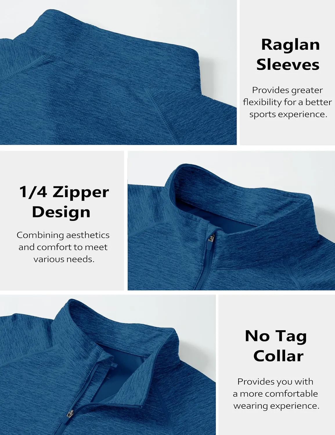 MAGCOMSEN Men's Sun Protection Long Sleeve Shirts 1/4 Zip Up Rash Guard Lightweight Quick Dry Fishing Running T-Shirts