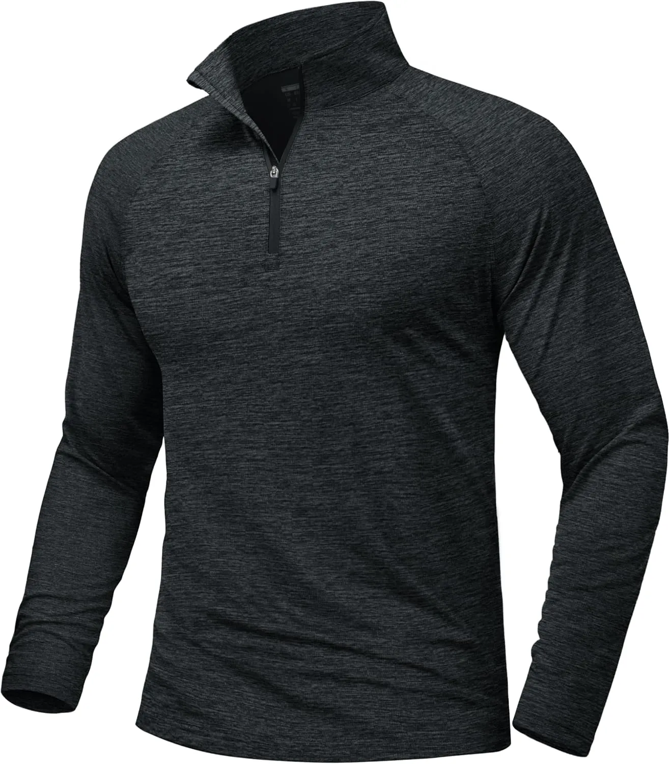 MAGCOMSEN Men's Sun Protection Long Sleeve Shirts 1/4 Zip Up Rash Guard Lightweight Quick Dry Fishing Running T-Shirts