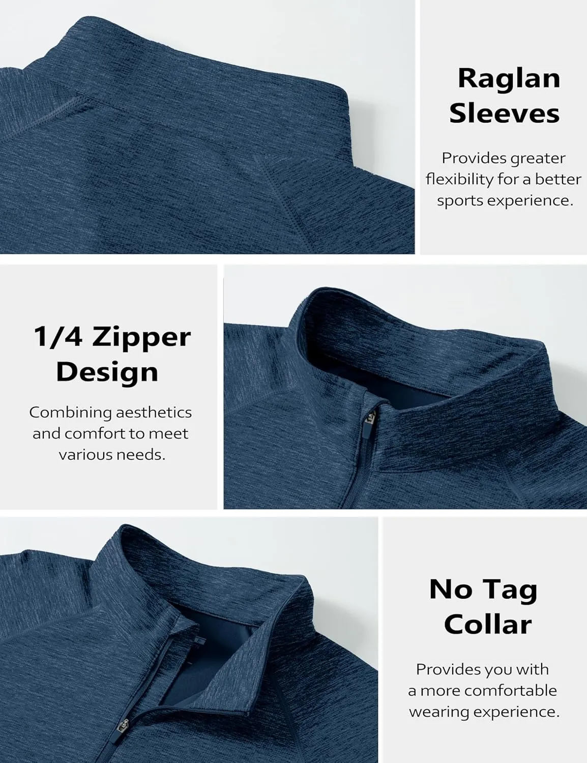 MAGCOMSEN Men's Sun Protection Long Sleeve Shirts 1/4 Zip Up Rash Guard Lightweight Quick Dry Fishing Running T-Shirts