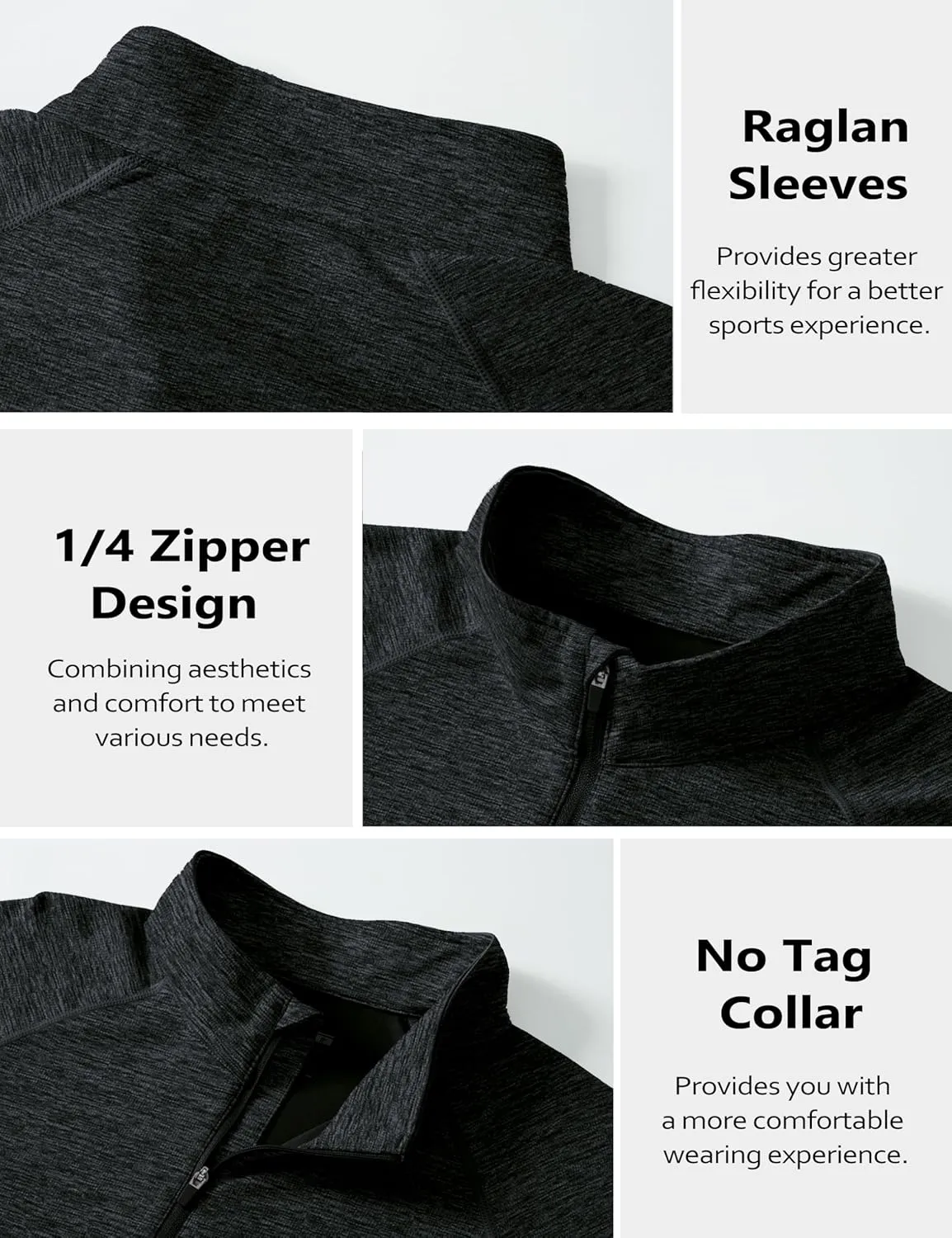 MAGCOMSEN Men's Sun Protection Long Sleeve Shirts 1/4 Zip Up Rash Guard Lightweight Quick Dry Fishing Running T-Shirts