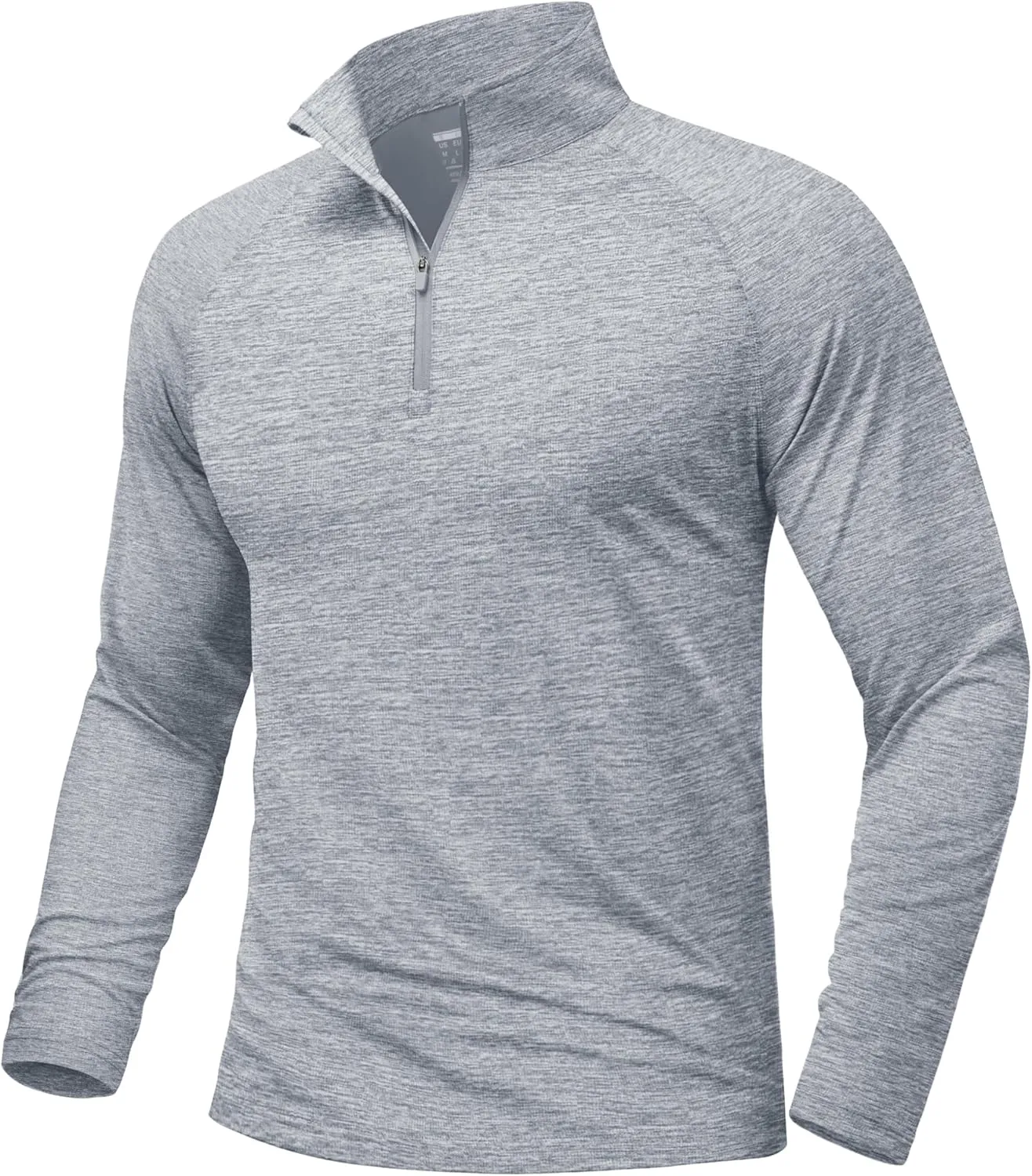 MAGCOMSEN Men's Sun Protection Long Sleeve Shirts 1/4 Zip Up Rash Guard Lightweight Quick Dry Fishing Running T-Shirts
