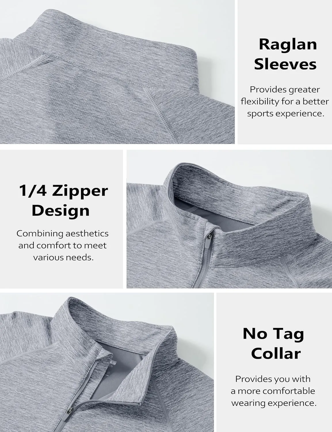 MAGCOMSEN Men's Sun Protection Long Sleeve Shirts 1/4 Zip Up Rash Guard Lightweight Quick Dry Fishing Running T-Shirts
