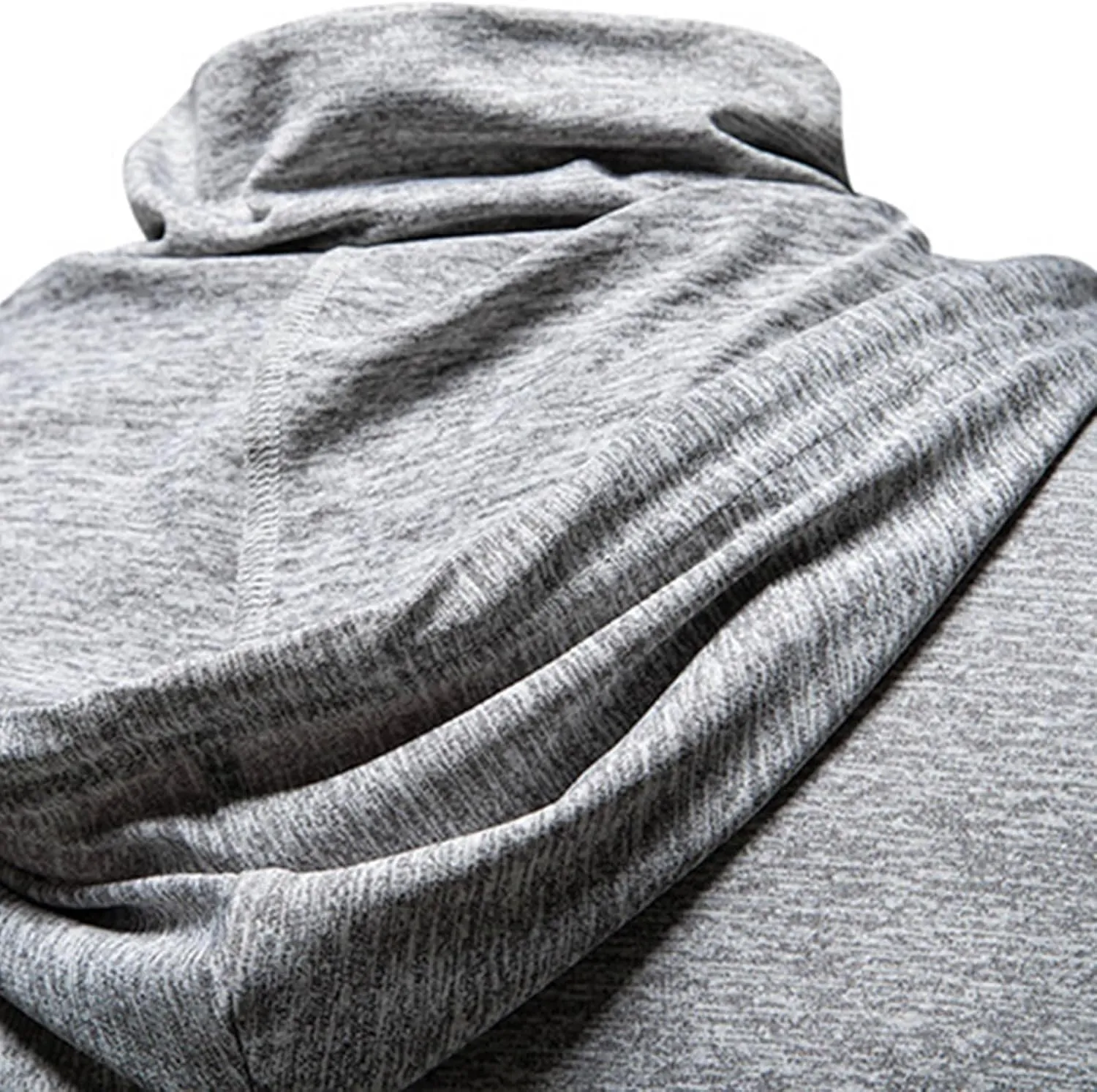 Men Hooded T Shirts Summer Casual Short Sleeve Performance Hoodie with Face Mask Hooded Tops Workout Athletic Shirts